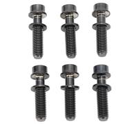 Boulons de vélo Boulons alliés M5x20mm Vis de résistance haute 6PCS Portable Ensemble pour les vélos de montagne (Noir)