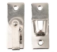 Boulons de verrouillage pour porte coulissante avec crochet à angle droit à 90 degrés en acier inoxydable 304, livré avec vis d'installation (argent L)