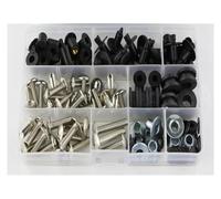Boulons d'écrous d'alimentation en carburant Kit Complet De Boulons De Carénage Clips Écrous De Vitesse Pour ZX6R ZX-6R ZX-6RR ZX 6RR 2003 2004(Argent)