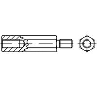 Boulons despacement hexagonaux TOOLCRAFT 149991 En acier zingué galvanisé M5