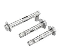 Boulons d'expansion d'acier inoxydable, M6 ~ M12 304 A2 manchon de boulon hexagonal externe ancre en béton vis intégrée 40 300mm(M8x200mm 1pcs)