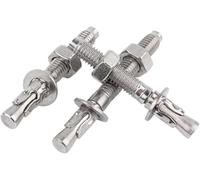 Boulons d'expansion robustes en acier inoxydable, vis d'expansion en acier inoxydable 304, ancrage à travers le boulon M6 M8 M10 M12 M16, vis d'expansion, vis d'expansion(M12x90 1pcs)