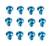 Boulons Disque Frein Universels 12pcs Pour VTT | Acier alliage pour robuste, tête T25, taille M5x10, pour vtt et , installation rapide(Blue)