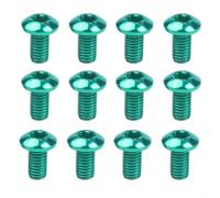 Boulons Disque Frein Universels 12pcs Pour VTT | Acier alliage pour robuste, tête T25, taille M5x10, pour vtt et , installation rapide(Green)