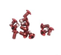 Boulons Disque Frein Universels 12pcs Pour VTT | Acier alliage pour robuste, tête T25, taille M5x10, pour vtt et , installation rapide(Red)