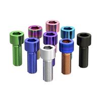 Boulons En Alliage De Titane À Tête Hexagonale Allen, Vis Colorées M5 M6 M8 For Casque De Vélo Et Frein De Moto(Blue purple,M8x15mm(1pcs))