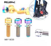 Boulons En Alliage De Titane M6 X 18mm M6 X 20mm, 4 Pièces, Pince D'étrier De Frein À Disque, Vis De Vélo Vtt Avec Joint D'étanchéité M6x18mm M6x20mm