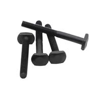 Boulons en T-Slot Vis à tête fraisée en T M6 M8 M10 M12, tige filetée, capuchon de serrage, rainure, boulons(70mm,M6 2pcs)