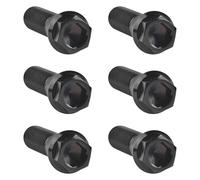 Boulons en titane à tête hexagonale à bride M6/M8/M10/x10-90 mm for moto et voiture (lot de 6)(Black,M10x50mm Pitch 1.25)