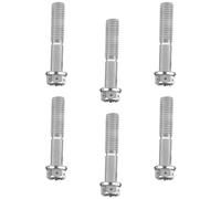 Boulons en titane à tête hexagonale à bride M6/M8/M10/x10-90 mm for moto et voiture (lot de 6)(Titanium,M6x40mm Pitch 1.0)