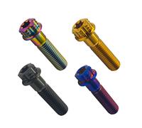 Boulons en titane M5 M6 M8, vis à bride à tête hexagonale pour vtt, vélo moto, attaches de mise à niveau Argent