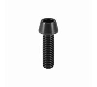 Boulons en titane M6x20, 3 pièces vis de boulon à tête conique en alliage de titane avec rondelle, vis en titane M6x20 pour VTT, vélo de route, vtt(Noir)