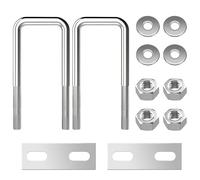 Boulons en U Carrés M8 U Boulon en Acier Inoxydable avec Écrou Plaques Rondelle pour la Fixation de Tuyaux Largeur Intérieure 30mm 2 Pièces M8 30x90mm