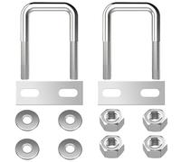 Boulons en U Carrés M8 U Boulon en Acier Inoxydable avec Écrou Plaques Rondelle pour la Fixation de Tuyaux Largeur Intérieure 30mm 2 Pièces M8 30x60mm