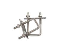 Boulons en U carrés, paquet de pièces de fixation de tube de serrage de boulon en U en acier inoxydable 304 for M6 M8 M10(1set M8x70x110)