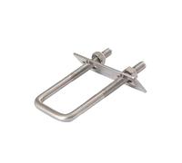 Boulons en U carrés, pince à boulon en U en acier inoxydable 304, paquet de fixation de tube à angle droit de plusieurs tailles(1set M8x70x110)