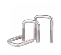 Boulons en U en acier inoxydable 304 M6 M8 M10, pinces à vis, pinces à boulons de fixation, attaches for Tubes carrés, 1 à 2 pièces(M8x50x90(1pcs))