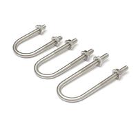 Boulons en U en acier inoxydable, Kit de 5 boulons en U M6 acier inoxydable 304 avec écrous blocage, x (10-133) mm(M6*63 (5 sets))