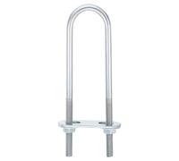 Boulons en U Jeu de 1 à 8 boulons serrage en U M6 M8, 16mm 142mm largeur intérieure acier au carbone avec plaques d'écrous for remorque bateau(45mm M8 6Set)