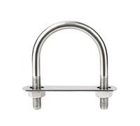 Boulons en U M6 et M8 en acier inoxydable 304 avec écrous à plaque - Collier de serrage rond en forme de U robuste for un maintien sûr des tubes(M8x102x129 2Sets)