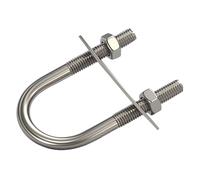 Boulons en U M6 M8 acier inoxydable 304 avec filetage extra long, for colliers de serrage et fixations tubes, kit complet écrous(M8*50 * 120)