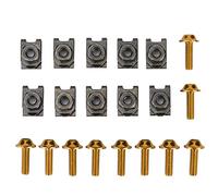 Boulons et Clips de Corps de carénage de Moto M5, Pinces de Fixation de Vitesse de flèche écrous à Ressort, 10 pièces, 5 * 16MM(Or)