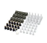Boulons et Écrous Compatible Avec Pour Zx6r Zx636 Zx10r Z1000 Z750r Z1000sx Pour Ninja 300 250 1000 Moto Carénage Vis Pare-brise Vis Boulon Écrou Rondelle Kit