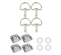 Boulons Et Vis De Carénage pour Motos pour Ducati 749 916 996 998 999 - Kit De Fixations 17 Mm avec Rivets À Quart De Tour Et Anneaux en D Boulons et Vis(Argent,4 pièces)