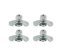 Boulons filetés pour rail en L - Matériel de fixation avec double languette, ferrures d'ancrage pour rails de fret, kit de boulons de sécurité pour le montage de la remorque, pièces pour le contrôle