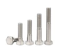 Boulons Hexagonaux, BOZONLI Vis à Métaux à Tête hexagonale externe (Partiellement filetée), Vis Inox, M12x55mm,2 pcs