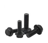Boulons hexagonaux en acier allié de qualité 10.9, avec bride, vis antidérapantes dentées à bride, 2/5/10 pièces M5 M6 M8 M10 M12 M14 M16(10pcs,M10x35mm)
