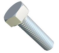 Boulons hexagonaux M6x45, boulons hexagonaux, vis à capuchon, adaptés à la construction métallique, machines, automobiles, bricolage, acier galvanisé, classe 8.8 DIN933, 6 mm x 45 mm (25 pièces)