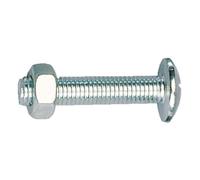 Viswood Boulons poêliers 601B8080 Filetage partiel 8,0 x 80 mm Acier zingué blanc - Boîte 100