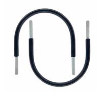 boulons ronds en forme de U, Boulons en U ronds en acier au carbone avec tube en plastique, lot de 2, argent noir, M8, plusieurs tailles(M8*60 * 100)