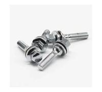 Boulons Roue Compatible Avec Peugeot 206 307 308 407 408 Boulons roue en alliage à filetage extra long rondelles plates M12 x 1,25 4 pièces(Sliver Length 35mm)