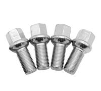 boulons roue écrous Compatible Avec VW Pour Arteon Pour Beetle Pour Bora Boulons De Roue Écrous De Roue M14x1,5 Rayon De Filetage 28 Mm 9 WHT002437 431601139A 4 Boulon(Silver)