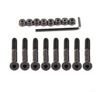 Boulons sécurisés pour skateboard et planches de surf - Kit complet avec clé (38 mm)