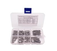 Boulons soudables Kit d'assortiment de 160 goujons filetés à souder en acier inoxydable SS304 M3 (vis et boulons) pour Montage équipements