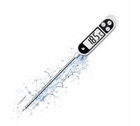 Boulton Thermomètre de Cuisine Numérique Cuisson Alimentaire (Batterie Incluse) - Thermomètre Précis avec Grand Écran LCD Thermomètre à Viande avec Longue Sonde - Bouton ℉/℃ pour Cuisine Cuisson