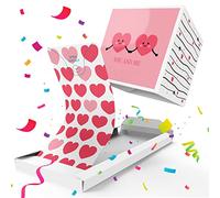 « BOUM! » Carte de Voeux Amour qui Explose de Confettis Saint-Valentin Toi et Moi, Anniversaire carte d'amour avec Сoeur 3D Pop up, Cadeau pour Femme, Homme