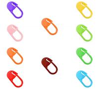 BOUMVID 10 Pièces Marqueur Tricot, Marqueur Crochet, Marqueurs de Mailles Verrouillables, Anneaux Marqueurs Tricot, Marqueur Crochet Tricot pour Crocheté et Projets Tricotés (Couleur Aléatoire)