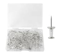 BOUMVID 100 Pièces Punaises Tableau Liège, Punaises Plastique Transparent Pointe en Acier, Punaises Transparentes, Punaise Murale, Punaises Décoratives pour Tableau d'Affichage, Panneau de Liège