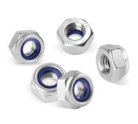 BOUMVID Ecrou Nylstop M4, 100 Pièces Écrou Inox A2 V2A, Ecrou Frein Hexagonal de Blocage en Nylon, Écrou Autobloquent, Filetage Métrique Standard Écrous, pour Vis et Boulon (ISO 105110 / DIN 985)