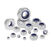 BOUMVID Ecrou Nylstop M6, 100 Pièces Écrou Inox A2 V2A, Ecrou Frein Hexagonal de Blocage en Nylon, Écrou Autobloquent, Filetage Métrique Standard Écrous, pour Vis et Boulon (ISO 105110 / DIN 985)