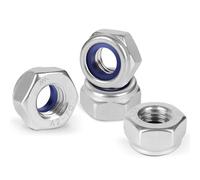 BOUMVID Ecrou Nylstop M8, 100 Pièces Écrou Inox A2 V2A, Ecrou Frein Hexagonal de Blocage en Nylon, Écrou Autobloquent, Filetage Métrique Standard Écrous, pour Vis et Boulon (ISO 105110 / DIN 985)