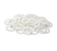 BOUMVID Rondelle Plastique M10 x 16 mm, 50 pièces Rondelles Plastique de Grand Diamètre Extérieur, Rondelles Plates en Nylon, Entretoise Rondelle pour Machines Appareils Plombiers électriques