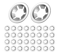 BOUMVID Rondelles Metal de Blocage M6 x 16mm, 40 Pièces Dents Internes Verrouillage Circlip Rondelles Inox 304, Universel Large Rondelle Circlips, Vitesse Pousser Clips de Fixations