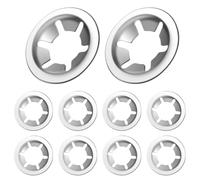BOUMVID Rondelles Metal de Blocage M8 x 18mm, 10 Pièces Dents Internes Verrouillage Circlip Rondelles Inox 304, Universel Large Rondelle Circlips, Vitesse Pousser Clips de Fixations