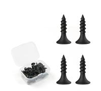 BOUMVID Vis Placo à Fixation Rapide M3.5 x 16 mm, 50 Pièces Vis Phosphatées Pour Plaque de Plâtre Sur Profilé en Acier Pour Cloisons Sèches, Vis Noires Tête en Trompette Pour Cloisons Sèches