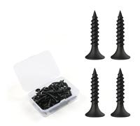 BOUMVID Vis Placo à Fixation Rapide M3.5 x 20 mm, 50 Pièces Vis Phosphatées Pour Plaque de Plâtre Sur Profilé en Acier Pour Cloisons Sèches, Vis Noires Tête en Trompette Pour Cloisons Sèches